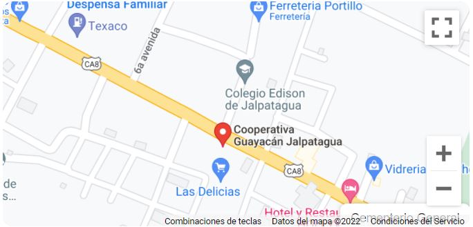 Mapa Cooperativa Guayacan Jalpatagua